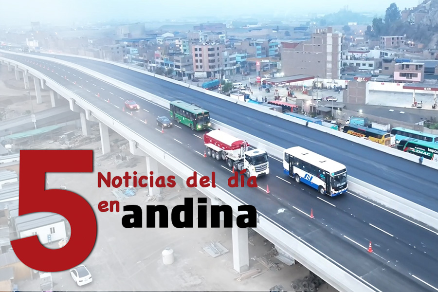 Las 5 del día: inicia marcha blanca del Bypass Las Torres para agilizar tránsito de Lima a Chosica